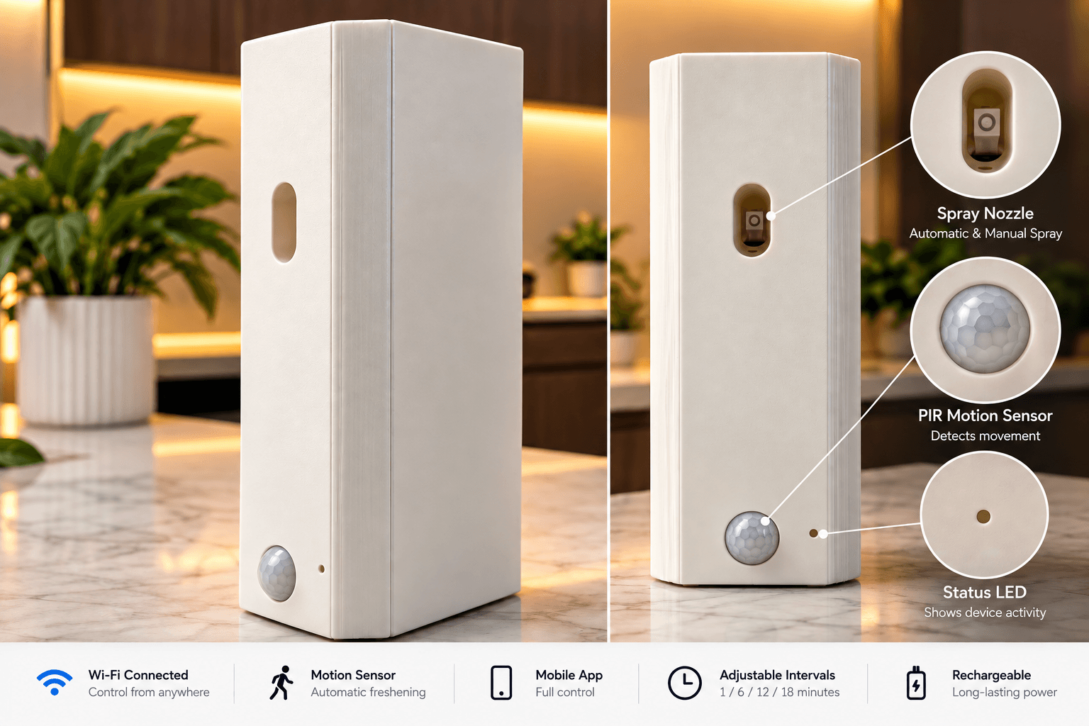 Mich Smart Air Freshener features